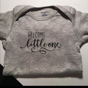 0/3 Month Unisex “Welcome” Baby Boys Girls Onesie